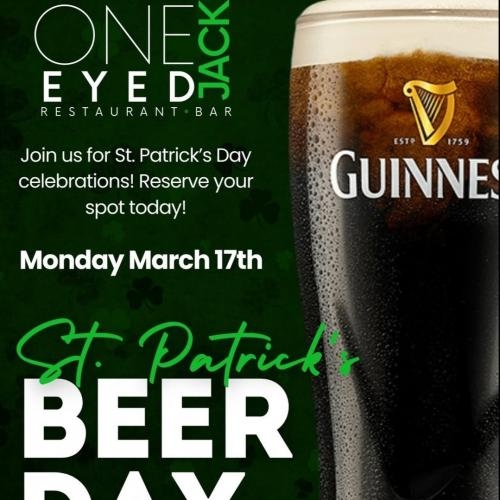 St. Patrick's  Beer Day |  One Eyed Jack Toronto | Monday March 17th 