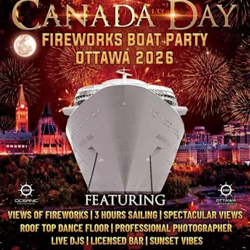 CANADA DAY FIREWORKS BOAT PARTY OTTAWA 2026 