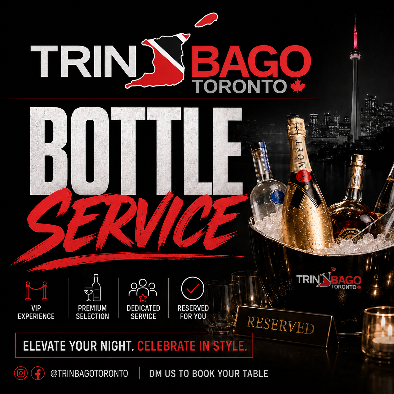Bottle Service Pre-sale | Trinbago Toronto Festival 2026 