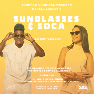 Dj Ana & Ultra Simmo Present Sunglasses & Soca | Daytime Patio Lime | Toronto Carnival… 
