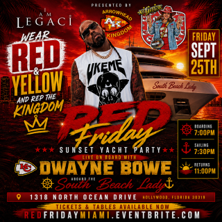RED FRIDAY Sunset Yacht Party Miami | Chiefs Kingdom Takeover 