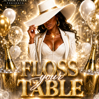 Floss your table white and gold edition 